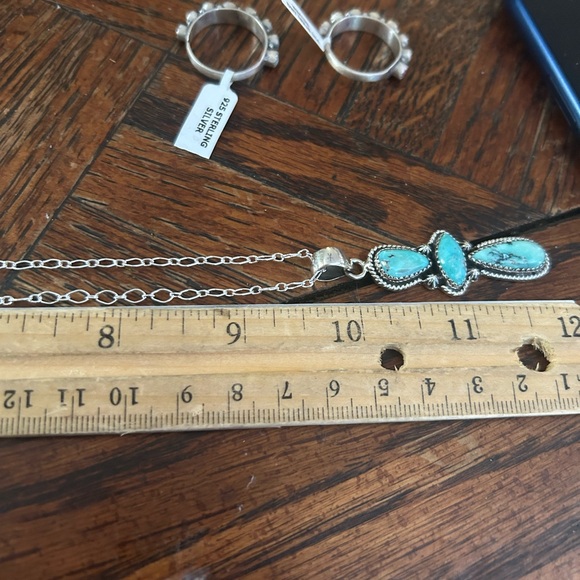 925 Sterling oh my it’s beautiful turquoise necklace - Picture 6 of 7
